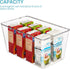 Vtopmart Clear Plastic Storage Bins, 6 PCS Pantry Organizer Bins with Handle for Kitchen, Refrigerator, Freezer