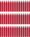 Mega Candles 48 pcs Unscented Straight Red Taper Candles, Hand Poured Wax, 5 Inch x 3/4 Inch