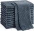 Homaxy 12 Pack Kitchen Dish Cloths (10 x 10 Inches, Dark Grey), Super Soft and Absorbent Coral Velvet Cleaning Cloths