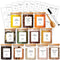 GPOVVIMX 12 Pcs Glass Spice Jars with Bamboo Airtight Lids and 191 Labels