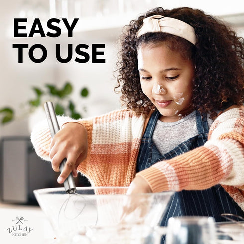 Zulay Kitchen 13-Inch Danish Dough Whisk: Stainless Steel Whisk for Sourdough, Pizza, Pastry