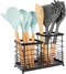RedCall Stainless Steel Utensil Holder for Countertop, 2-In-1 Large Wire Spoon Spatula Organizer, Black Cooking Tool