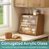 Counter, viewcare Extra Large Bread Box, Double Layer Bread Box for Kitchen Bamboo Wood Large Capacity Bread Storage