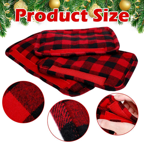 Christmas Refrigerator Door Handle Cover - Santa Snowman Kitchen Appliance Decorations for Fridge