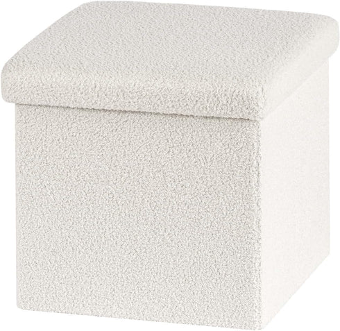 PINPLUS Storage Ottoman Cube Square Shaped Ottomans with Storage Foot Stool Footrest