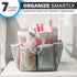 Handy Laundry Mesh Shower Caddy Bag, Portable Bathroom Organizer for Travel, Gym, and Dorm Use, Grey