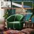 NICEEC Green Club Chair Cover Spandex Stretch Barrel Chair Slipcovers Water Repellent Tub Chair Slipcover Soft Accent