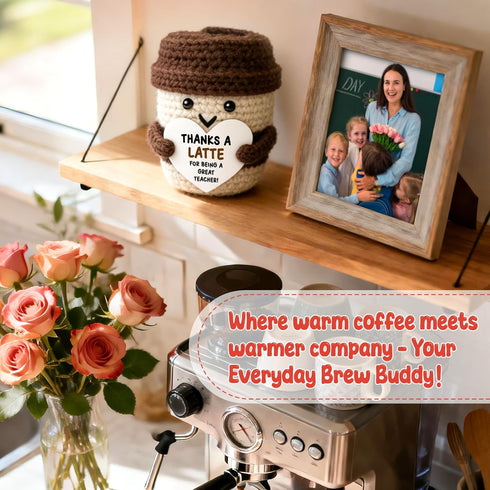 Teacher Appreciation Gift End of Year Teachers Week Day Coffee Lover Teacher Women Men from Students Handmade Crochet