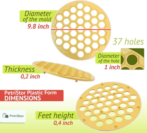 Russian Ravioli Maker Dumplings Mold - Pelmeni Plastic Mold for Siberian Pelmeni Meat - Dumpling Maker Machine
