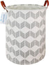 LANGYASHAN Collapsible Laundry Basket, Canvas Fabric Organizer for Storage, Toy Bins, Gift Baskets, Bedroom Clothes,