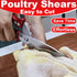 Heavy Duty Poultry Scissors - All Purpose Kitchen Shears for Chicken, Fish & Meat - Easily Separable, Dishwasher Safe