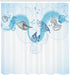 Ambesonne Nautical Shower Curtain - Marine Theme Seashells, Ocean Waves, Fishes, Seahorse, 69" W x 70" L, Grey Blue
