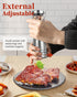 Set Set 4.5 oz 1.8" Electric Salt and Pepper Grinder with Storage Base, Stainless Steel Rechargeable Salt and Pepper