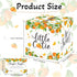 50 Summer Pajean Little Cutie Orange Diaper Raffle Tickets with Box Baby Shower Party Supplies Tangerine Theme Orange
