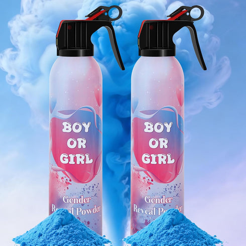 Large Gender Reveal Smoke Bombs 2 Packs, Blue Biodegradable Powder Spray for