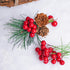 Lystaii 200pcs 10 mm Artificial Holly Berries Mini Christmas Fake Berries with Wire Stems Artificial Berry Fake Berry