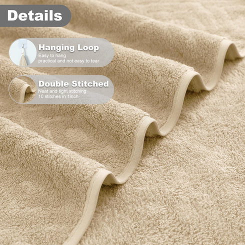 18-Piece Set, 6 6 6 100% Set Smuge Bath Towel Include Bath Towel Sheets, Hand Towels and Washcloths - Highly Absorbent