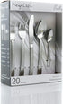 MegaChef Baily 20 Piece Stainless Steel Flatware Utensil Set for 4 in Silver