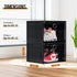 KEFA XL Shoe Storage Box Organizer, 6 Pack Clear Plastic Stackable Shoe Boxes for US 13 (Side 6 PACK BLACK)