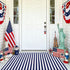 4th 27.5"x43" Summer 27.5"x43") CAINANEL Blue and White Striped Rug of July Door Mat Front Porch Rug Independence Day