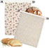 2 Pack Beeswax Bread Bags for Homemade Bread with Zipper, Large 13x17''