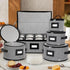 China Storage Containers, Hard Shell with Felt Dividers for Plates, 5-Piece Moving Boxes for Kitchen Organization