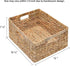 StorageWorks Jumbo Wicker Basket, Water Hyacinth with Built-in Handles for Organizing
