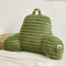 Memfydu Faux Fur Fluffy Sage Reading Pillow with Pockets, Luxury Striped Plush Decorative,