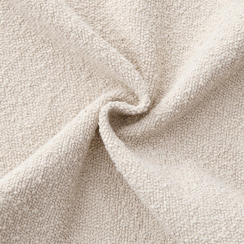 Pack 2 Cozy 24 24 Inch ANRODUO of Textured Boucle Throw Pillow Covers Soft Beige Euro Decorative Accent Solid Pillow