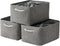 TheWarmHome Fabric Storage Bins for Organizing, Large Sturdy Baskets with Handles, Decorative Foldable (3 Pack)