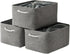 TheWarmHome Fabric Storage Bins for Organizing, Large Sturdy Baskets with Handles, Decorative Foldable (3 Pack)