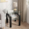 Glass Side Table 2-Tier Modern Glass Top Corner Table Living Room Square