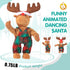 SdeNow Singing Dancing Christmas Reindeer Plush Toy Animated Musical Rudolph Red Nosed Reindeer with Music Festive