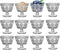 Vintage Glass Dessert Bowls, Set of 12, 9oz Glass Ice Cream Sundae