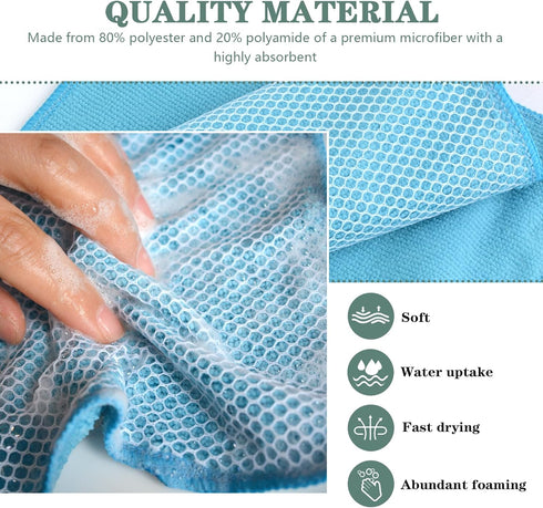 5 7.87inchx7.87inch 10pack SINLAND Microfiber Dish Cloth for Washing Dishes Dish Rags Best Kitchen Washcloth Cleaning