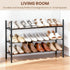 3-Tier Closet Closet AceMining Expandable Shoe Rack, Adjustable Shoe Rack Shoe Organizer Shoe Shelf, Free Standing Shoe
