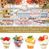 50 Pack 4 oz TOFLEN Plastic Dessert Cups with Spoons, Irregular Triangular Mini Dessert Bowls for Party Trifle, Yogurt