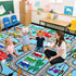 5x7 Interactive Feet Car Road Rug for Kids' Playroom