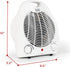 BLACK+DECKER Space Heater - Personal Heater for Office Desk, 3 Settings, Adjustable Thermostat, Black & White