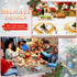 Set 15 Inch Kitchen(Gold,24 Snowflake Placemat Pressed Vinyl Metallic Christmas Washable Heat Resistant Non Slip