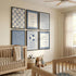 WWSGSG 6pcs Blue Bible Verse Canvas Wall Art Christian Baby Education Posters Prints Paintings Children'S Bible