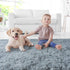 AAFKK 5x7 Area Rugs for Living Room, Grey Fluffy Shaggy Rug Soft Carpets, Rugs for Bedroom Nursery Kids Room Dorm Home