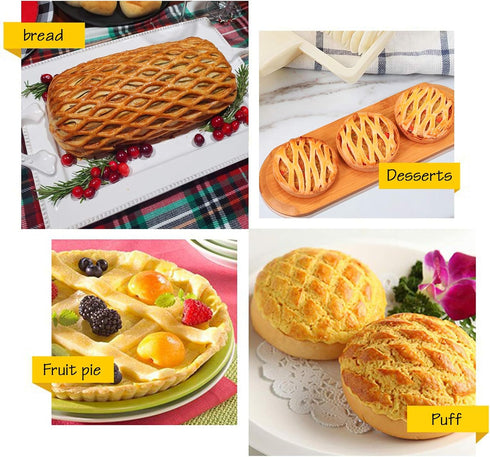 Lattice Roller Cutter for Pie, Pizza, Cookie Dough, Household Baking Pastry Tools, Plastic Lattice Cutter