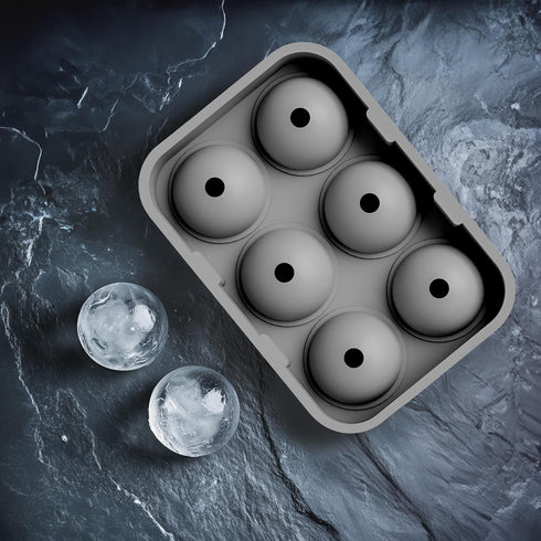 glacio Silicone Ice Cube Trays – Large Molds for 2-Inch Ice Cubes and Spheres, Set of 2 with Lids for Cocktails
