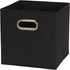 6 Set, Grommet Household Essentials Foldable Fabric Storage Bins Piece Strong Poly-Woven Fabric, Sturdy Chipboard
