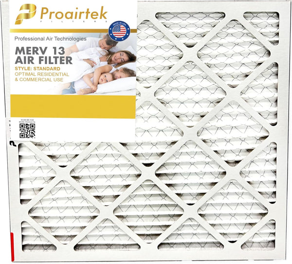 Proairtek Model AF20201M13SWH 20x20x1 Air Filter, MERV 13 for Clean, Crisp Air in Your Home