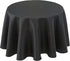 Biscaynebay Textured Fabric Round Tablecloths 60", Black Water Resistant Table Cloth for Dining and Parties