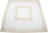 Linens, Art and Things Neutral Earth Tones Greek Key, Square Table Topper, 34Wx34L