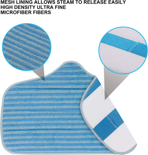 5 Pack Microfiber Mop Pads for Dupray Neat Steam Cleaner, McCulloch MC1275, Steamfast SF-275/SF-370 Compatible