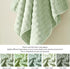 COZYART Sets 8 3D Set 2 2 2 2 Lint Free Towel Pcs Sage Green, Thick, Super Soft, Absorbent & Quick Dry Microfiber